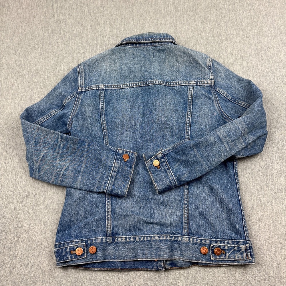 Madewell Denim Trucker Jacket Womens Medium Blue Western Workwear Jean Button Up - Picture 8 of 9